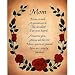 Professionally Framed Mom poem Art Print POSTER Biggest Mothers Day Card! - 13x19 with RichAndFramous Black Wood Frame