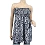 Plus Size Sexy Animal Print Smocked Babydoll Top