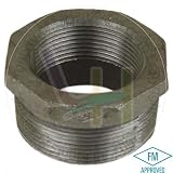 NUSET 1 1/2x1 1/4 Malleable Black Iron Hexagon Bushing (B241-4032)
