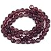 Amethyst Faceted Round Glass Purple Beads 6mm 1 Strand