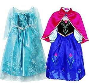 Snow Queen and Princess Party Dress-up Costume Set (Size 2)