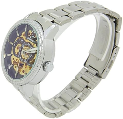 JiaBao ShenHua SH11023 Luxury Stainless Steel Automatic Skeleton Mechanical Wristwatch Hollow Men's Watches