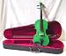 Crystalcello MV450GR 1/4 Size Violin with Carrying Case + Bow + Accessories- Green Color