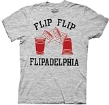 It's Always Sunny In Philadelphia Flip Cup Flipadelphia Heather Gray T-shirt Tee