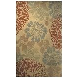 Square 9 Mirage Bloom Woollen Pile Rug - Natural - 8x10