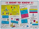 Brady 53200 18 Height, 24 Width, Laminated Paper, Black, Red, Blue And Yellow On White Color Right-To-Know Poster-English, Legend Right To Know Understanding Material Safety Data Sheets...