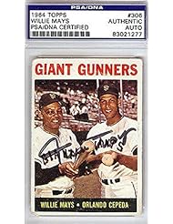 Collectibles: Willie Mays Autographed Signed 1964 Topps Card #306 #83021277 - PSA/DNA Certified - MLB Slabbed Autographed Cards - Mill Creek Sports