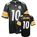 Santonio Holmes Black Reebok NFL Replica Pittsburgh Steelers Jersey