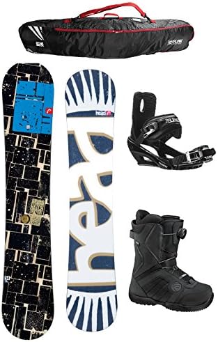 Head True Camba Twin Shape Snowboard Package with Bindings and Flow BOA Boots and BAG -Board Size 151