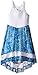 Speechless Girls' Lace To Chiffon Lattice Knee Length Sleeveless V-Neck Side Zipper