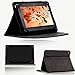 iDeaUSA 7 inch Tablet Cover Portfolio Protective Leather Case Universal Folding Stand Case Cover for 7 inch Android Tablet PC (Black)