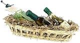 Provence herb infused vinegar and Provence Extra Virgin Olive oil with herbs with Glass painted cruet gift basket set