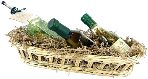 Provence herb infused vinegar and Provence Extra Virgin Olive oil with herbs with Glass... by Touch of Europe gift baskets