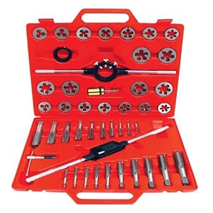 Grip 45 pc Tungsten Tap and Die Set SAE by Grip