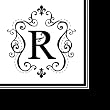 Monogram Elegant Initial Luncheon Napkin - R Monogram Elegant Initial Luncheon Napkin - R