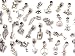 Nambeads © 10 Mixed Tibetan silver dangle Charms to fit Pandora Chamilia Troll style European charm bracelets-Slide on Slide off type-Hole is 5mm. Check our range of affordable glass beads,charms,clip stops,rhinestones etc. Great Mix!