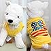 PanDaDa Pet Small Dog Footprint Pattern Vest Tops T-Shirt Yellow XX-Small