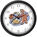 Ginger Bread Man, Candy Cane and Cookies Christmas Theme Wall Clock by WatchBuddy Timepieces (Black Frame)