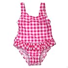 Baby Bunz Checker Infant Girls One Piece Swimsuit Bathing Suit 18M Pink