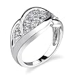 Stunning Elegance: Sterling Silver Size 6 Celebrity Inspired Cocktail Ring with CZ Diamonds