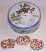 Gourmet Food : Scott's Cakes 1 lb. White Chocolate Covered Pretzel with Chocolate Chips & Jimmies in a Classic Snowman Tin