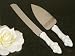 Two Hearts Become One Cake and Knife Set (Set of 12) - Wedding Favors