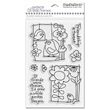Stampendous, SSC1091, Clear Stamp Set Blockart tweet Friends