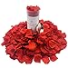 WAKISAKI (Separated, Deodorized) Artificial Fake Rose Petals for Romantic Night, Wedding, Event, Party, Decoration, in Bulk (1000 Count, Dark Red)