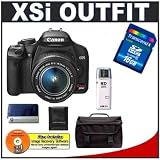 cheap Canon Digital Rebel XSI 12MP Digital SLR Camera (Black) + Canon 18-55mm IS Lens + 16GB SD Card + Super Deal Exclusive Accessory Kit