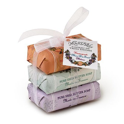 Mistral 3 Soap Gift Pack - Spring (Kumquat Pink Grapefruit, South Seas, Wild Blackberry)