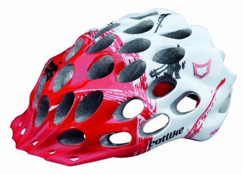 Catlike Erwachsenen Helm Whisper Plus MTB, wei&szlig;/rot, M = 54-58cm, FA003441043
