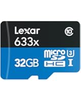 Lexar High-Performance MicroSDHC 633x 32GB UHS-I w/USB 3.0 Reader Flash Memory Card (old U3 version) LSDMI32GBBNL633R