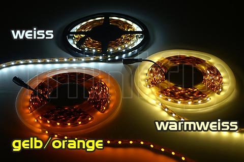 Produkt-Bild: SET: LED STRIP Leiste Band Warmweiss - INKL.  NETZTEIL / 300 LEDs / 5 METER - MFYLED-5WW