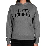 NCAA Long Beach State 49ers Ladies Basic Arch Midweight Pullover Hoodie - Charcoal
