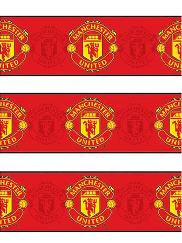 Childrens Toyshop  Kitchen & Housewares : Manchester United FC Red Crest Wallpaper Border