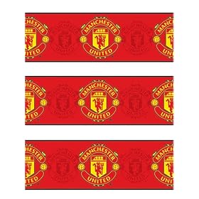 Manchester United FC Red Crest Wallpaper Border