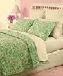 Martha Stewart Fern Fronds Twin Quilt & Sham Set Pear Green/White