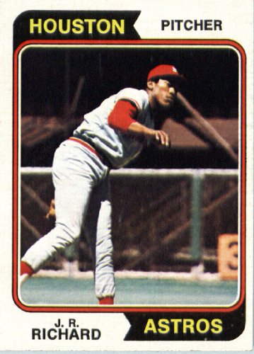 1974 Topps #522 J.R. Richard Houston Astros Baseball Card In A Protective Screwdown Case