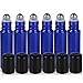 Rioa 10ml(1/3oz) Cobalt Blue Glass Roller Bottles With Stainless Steel Roller Ball for Essential Oil - Include 6 Extra Roller ball