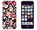 Black with Pink Flowers Flexible TPU Case with Clear Sides for Apple iPhone 5S & iPhone 5 [Retail Packaging by DandyCase]