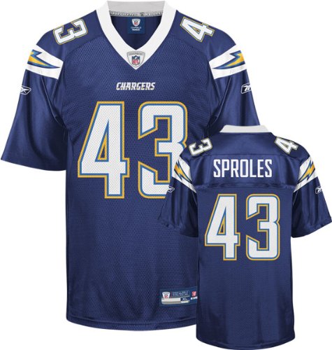 Youth Extra Large (Xl 18-20) NFL San Diego Chargers Darren Sproles # 43 Throwback Football Jersey