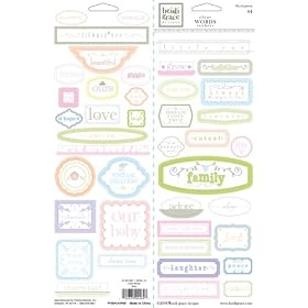 Fiskars Heidi Grace Designs Clear Stickers Baby Words