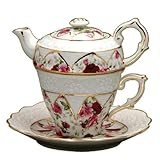Buy Gracie China 4-Piece Porcelain Tea for One, Stacked Teapot Cup Saucer, Red Rose Knowing God: Walking through the Book of Books