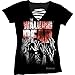 Walking Dead The Hands Blood Splatter Logo Crew-Neck Juniors Laser-Cut T-shirt 2XL