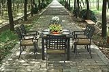 CBM Outdoor Cast Aluminum Patio Furniture 7 Pc Dining Set D CBM1290