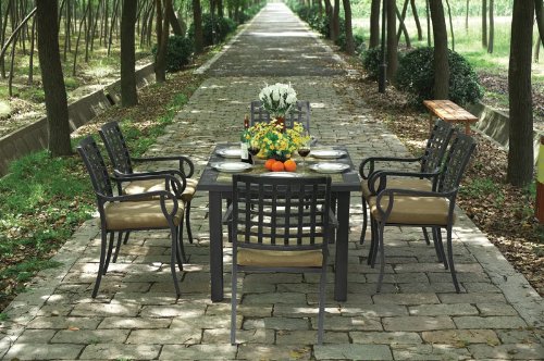 CBM Outdoor Cast Aluminum Patio Furniture 7 Pc Dining Set D CBM1290 product image