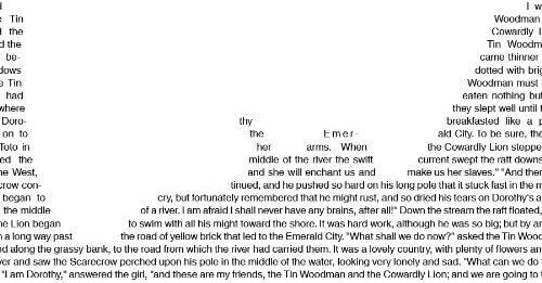 The Wonderful Wizard of Oz poster - Typography Art Print - 24W x 36H inches