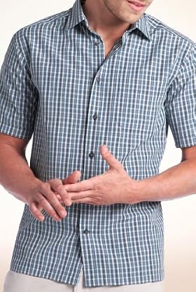 Short Sleeve Mini Check Shirt [T25-7617B-S]