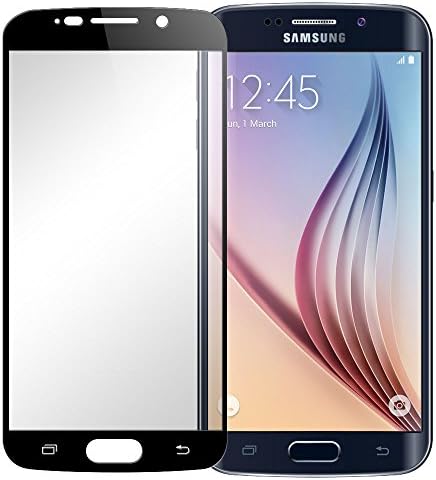Galaxy S6 Screen Protector, Hero Glass Full Screen Coverage for Samsung Galaxy S6 Tempered Glass Screen Protector BLACK (Shatterproof, Oleophobic Coating, HD Clarity and Anti Scratch, Bubble Free)