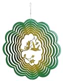Outdoor Living : Red Carpet Studios Ltd. 3 D Geo-Figure Green and Yellow with Hummingbird Detail